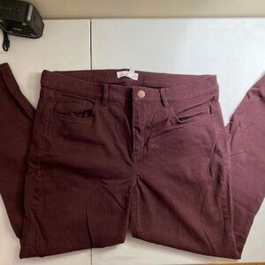 Loft Women's Wine Soft Leggings/Pants Size 12